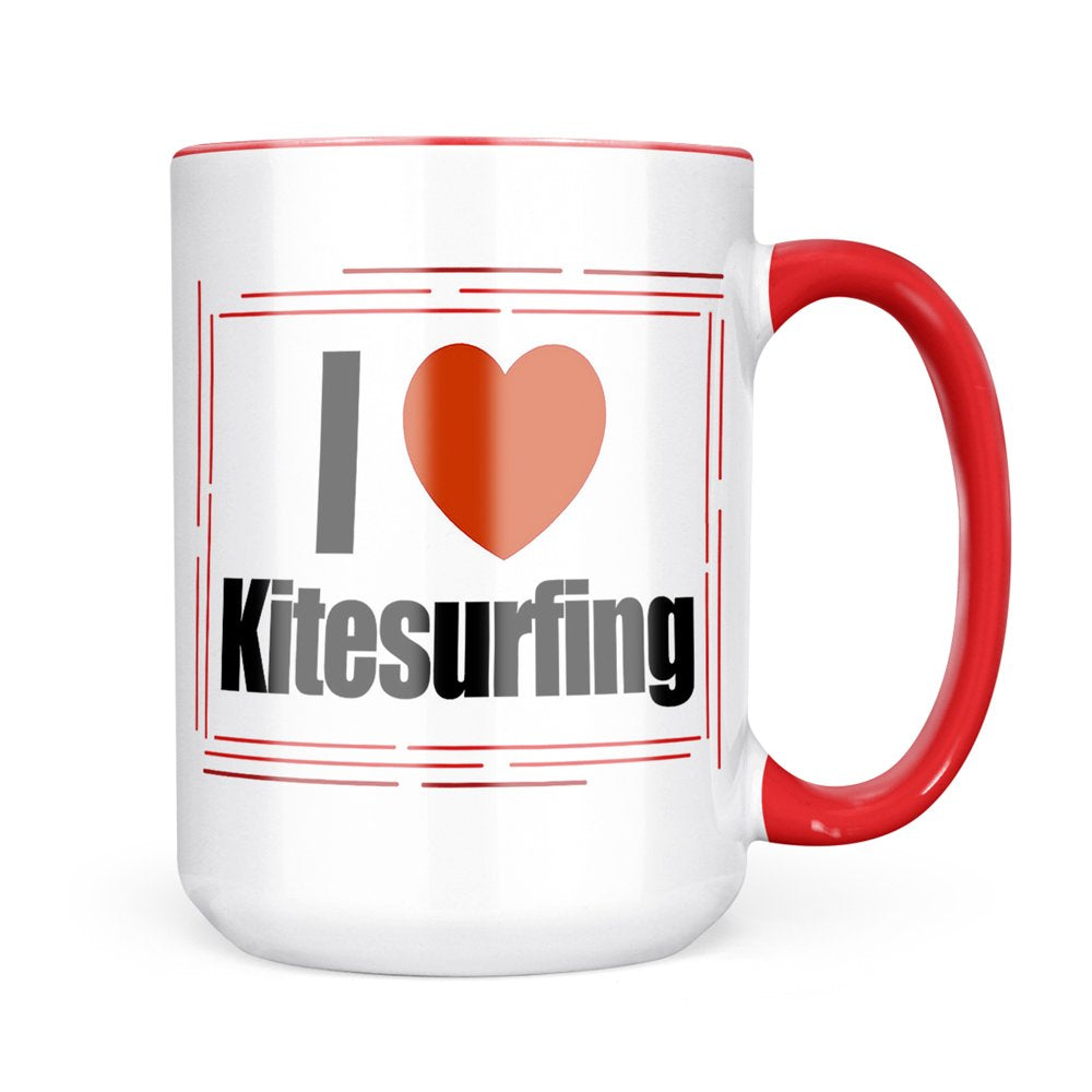 Neonblond I Love Kitesurfing Mug Gift for Coffee Tea Lovers