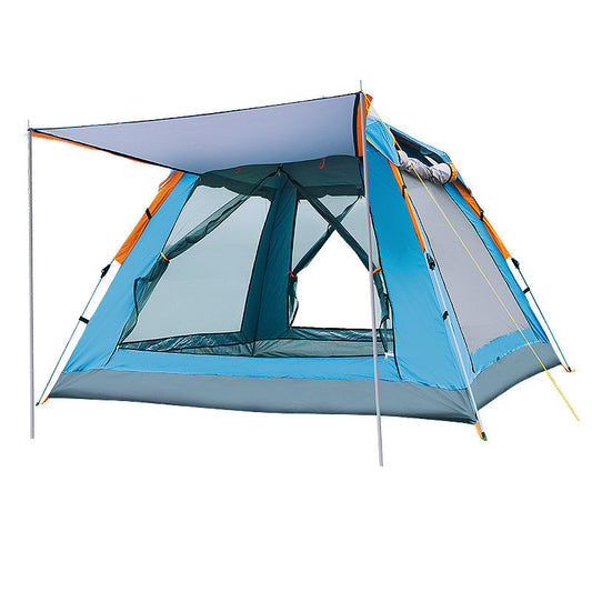 Fully Automatic Speed  Beach Camping Tent Rain Proof Multi Person Camping - Blue Force Sports