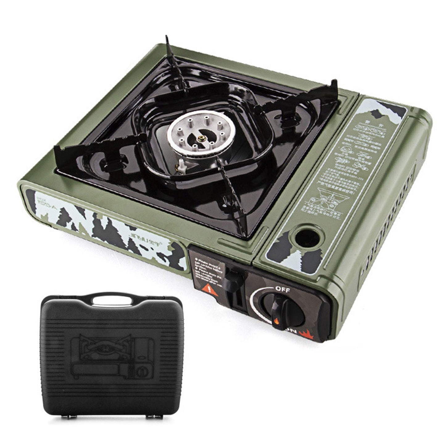 Portable Gas Stove With Map Hot Pot Waska Fuel Tank Barbecue Outdoor Camping Stove - Blue Force Sports