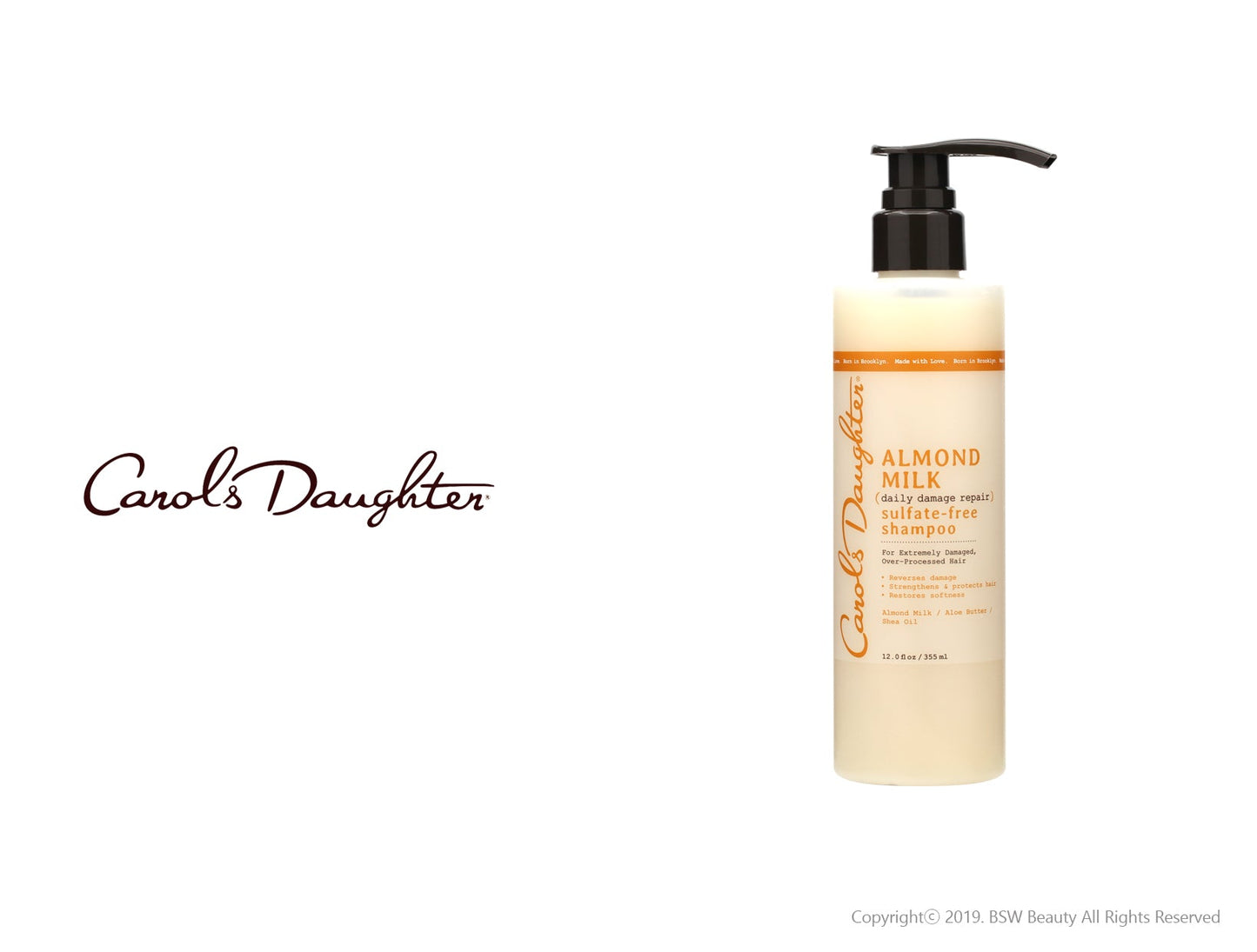 CAROLS DAUGHTER ALMOND MILK DAILY DAMAGE REPAIR SULFATE-FREE SHAMPOO 12oz