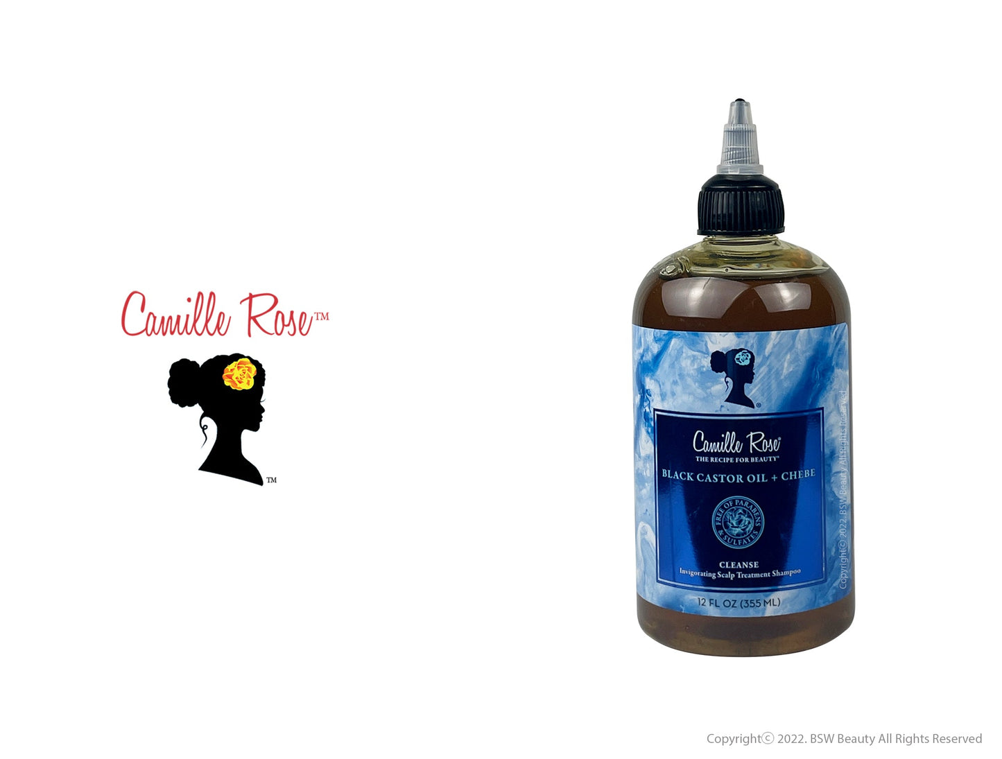 CAMILLE ROSE BLACK CASTOR OIL + CHEBE CLEANSE 12oz