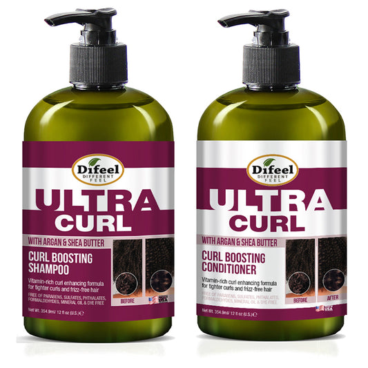 Difeel Ultra Curl 2-PC Curl Enhancing Shampoo & Conditioner Set - Includes Shampoo 12 oz. & Conditioner 12 oz.