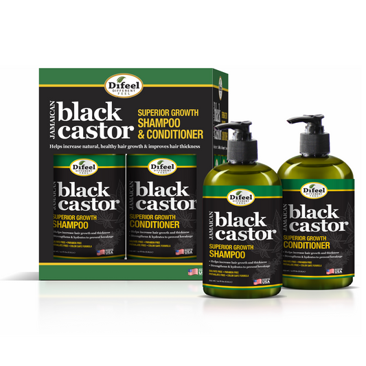 Difeel Superior Growth Jamaican Black Castor Shampoo & Conditioner 12 oz. Gift Set 2-PC Boxed Set
