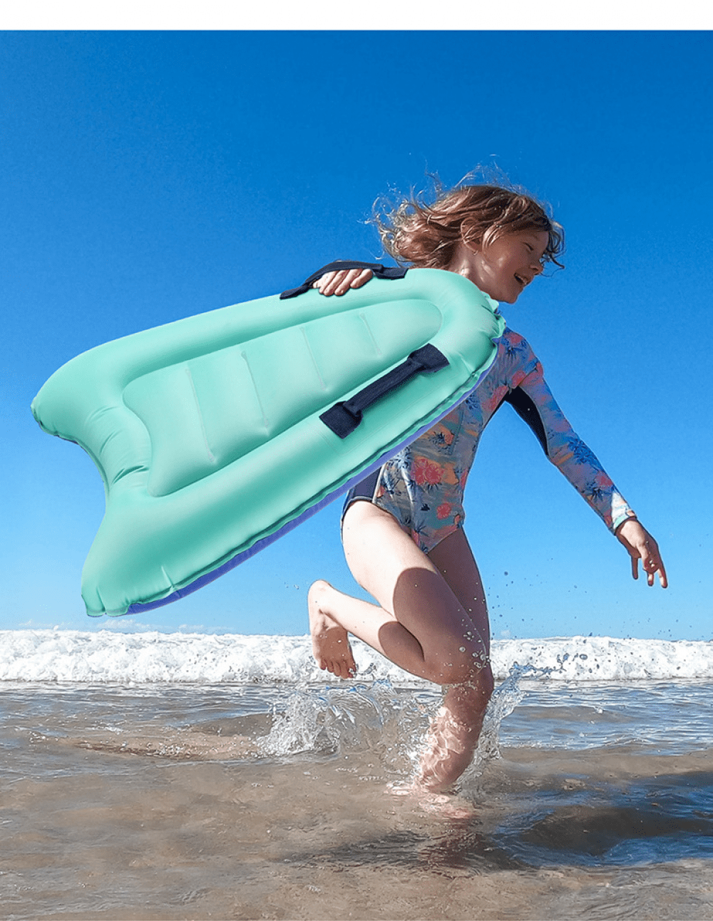 Felicigeely Inflatable Bodyboard For Kids Portable Bodyboard With Handles Lightweight Surfboards Pool Floats Boards