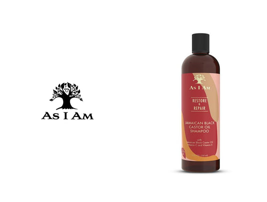 AS I AM RESTORE & REPAIR JAMAICAN BLACK CASTOR OIL SHAMPOO 12oz