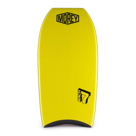 Morey Mach 7 Elite 41' PE Core Crescent Tail Water Body Board, Yellow & Orange
