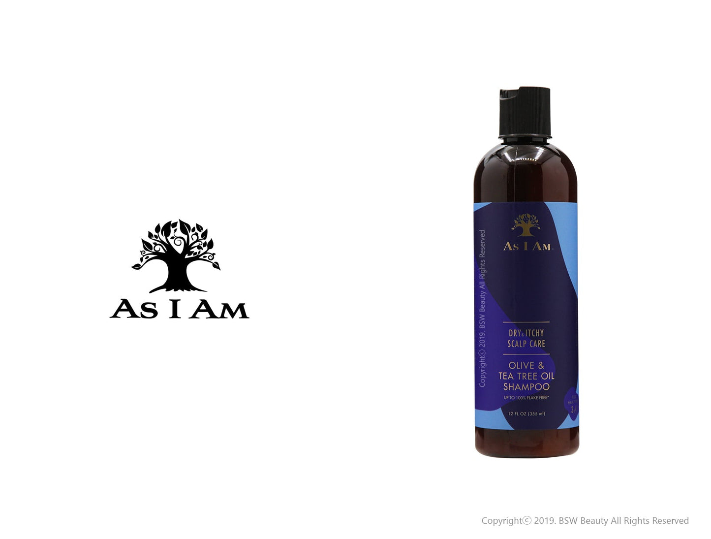AS I AM DRY & ITCHY SCALP CARE OLIVE & TEA TREE OIL SHAMPOO 12oz