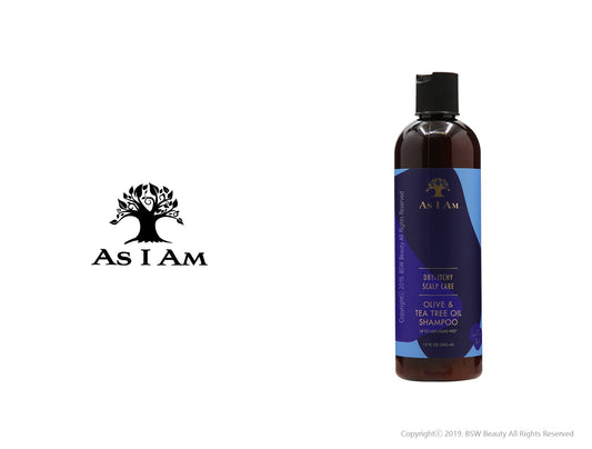 AS I AM DRY & ITCHY SCALP CARE OLIVE & TEA TREE OIL SHAMPOO 12oz