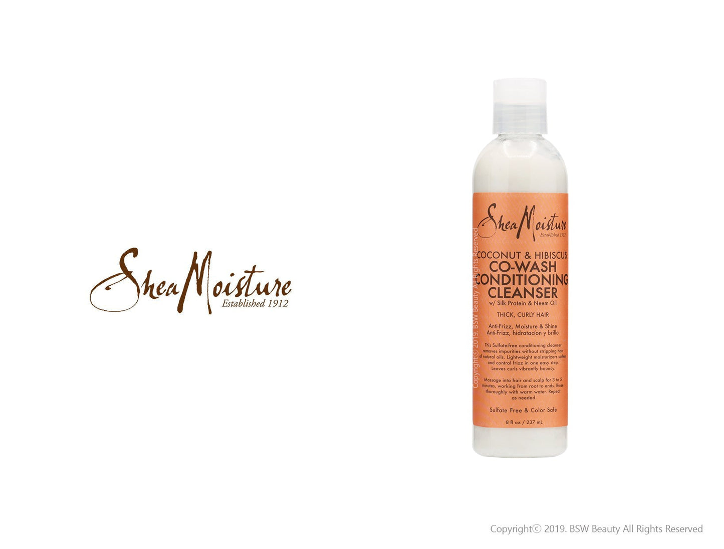 SHEA MOISTURE COCONUT & HIBISCUS CO-WASH CONDITIONING CLEANSER 8oz