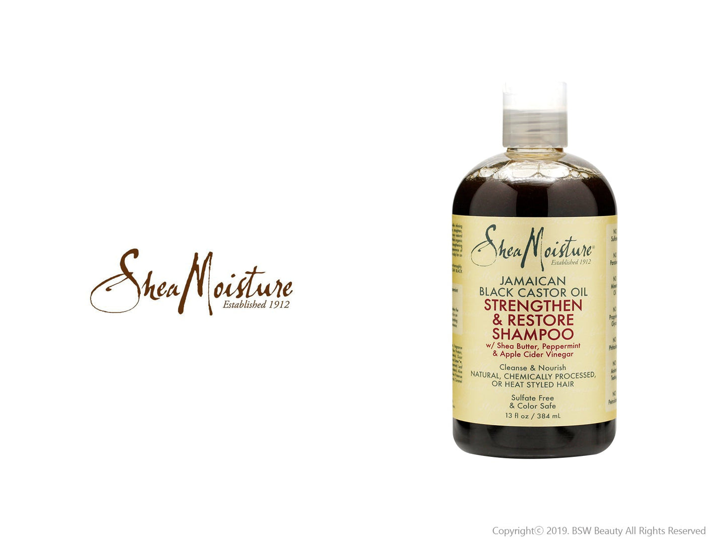 SHEA MOISTURE JAMAICAN BLACK CASTOR OIL STRENGTHEN&RESTORE SHAMPOO 13oz