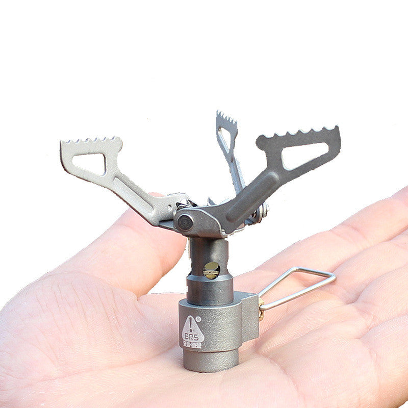 Portable Mini Camping Titanium Stove Outdoor Gas Stove Survival Furnace Stove Pocket Picnic Cooking Gas Burner - Blue Force Sports