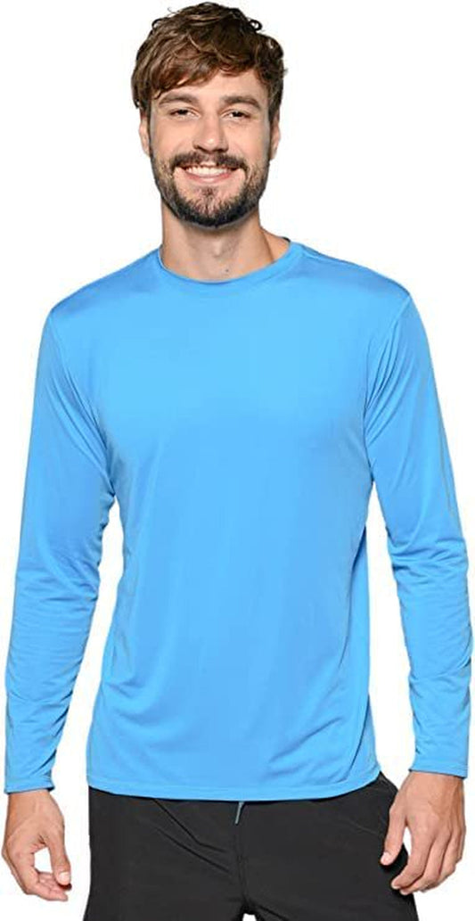 INGEAR Mens Beathable Swim Shirts Mens Sun Shirts Mens Long Sleeve Rash Guard Workout Shirts