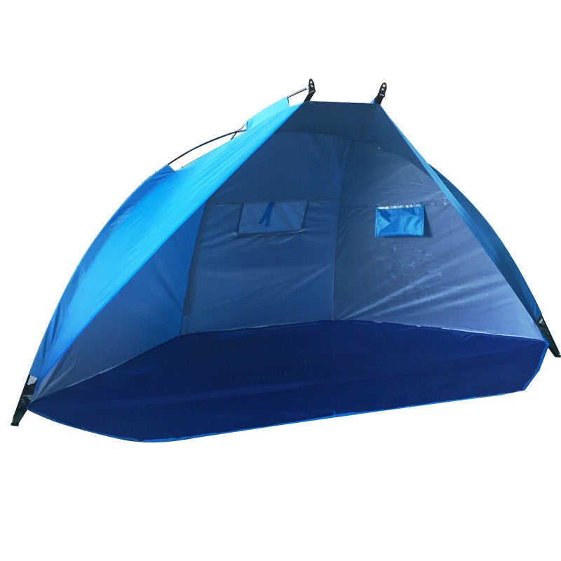 Easy Camping Tent With Outdoor Sun Shade - Blue Force Sports
