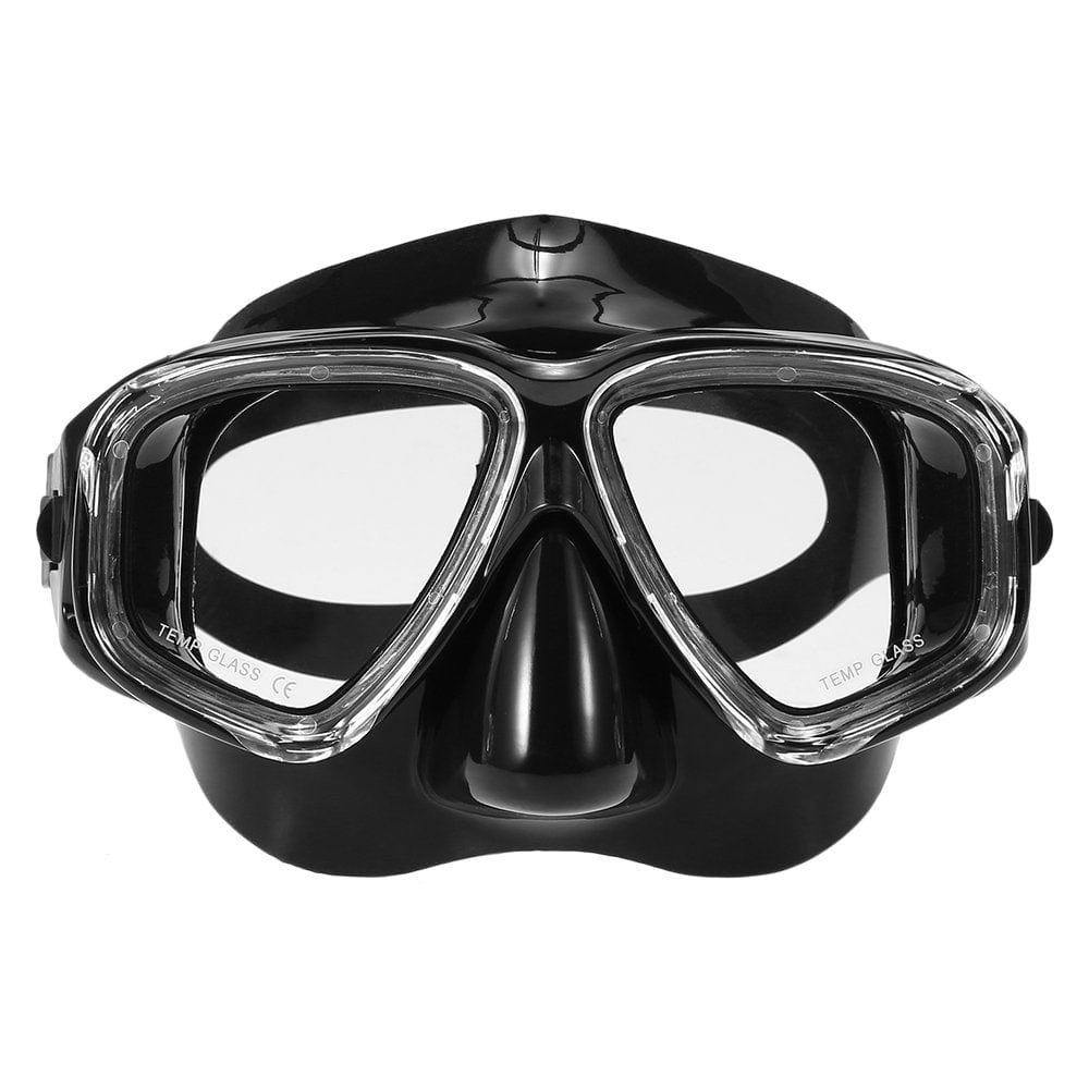 Adults Snorkeling Mask Freediving Mask Anti-Fog Diving Snorkeling Swimming Mask Tempered Glass Lens Goggles