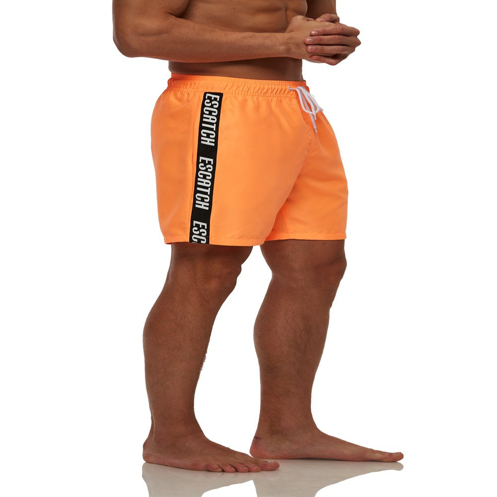 Yukaichen Men'S Swim Trunks Quick Dry Beach Shorts with Zipper Pockets and Mesh Lining Armygreen 36