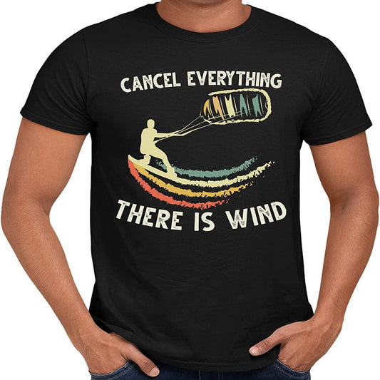 Kiteboarding Tshirt Retro Kite There Is Wind Kitesurfing Sport Lover Gift T-Shirt for Men Women