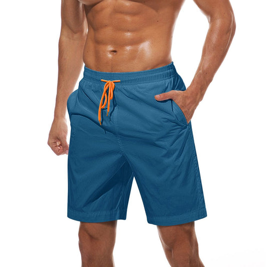 TACVASEN Mens Comfortable Beach Shorts Qucik Dry Casual Shorts Peacock Blue L