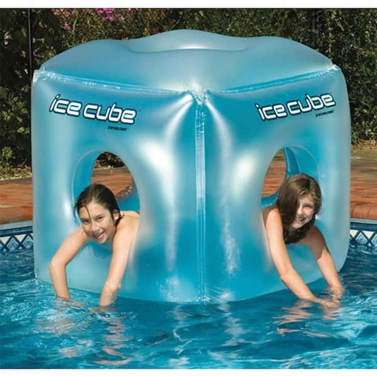49" Swimming Pool Inflatable Float Ice Cube, Frosty Blue