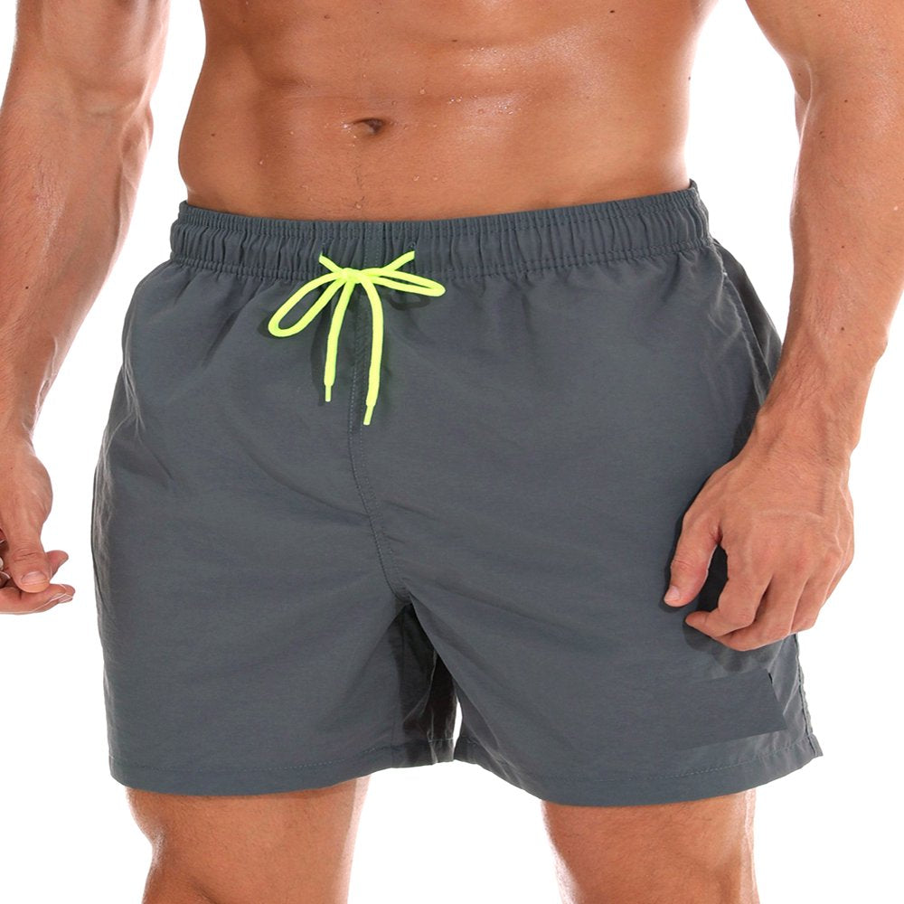 Mens Swim Shorts Trunks Pants Board Shorts Boardshorts Swimwear Swimsuit Beachwear Casual Surfing Swimming Bathing Suit Quick Dry Summer Dark Blue S