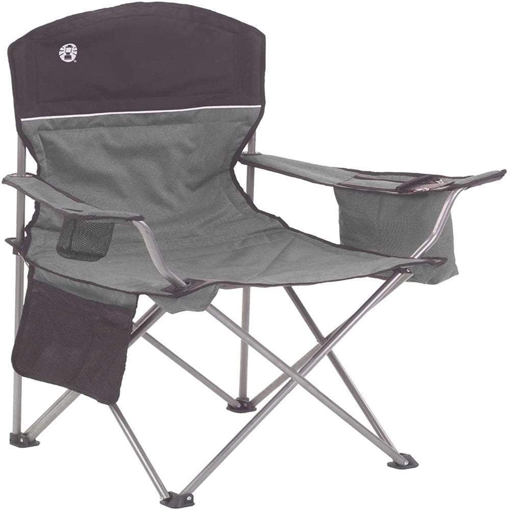 Coleman Adult Camping Chair with Built-In 4-Can Cooler, Blue