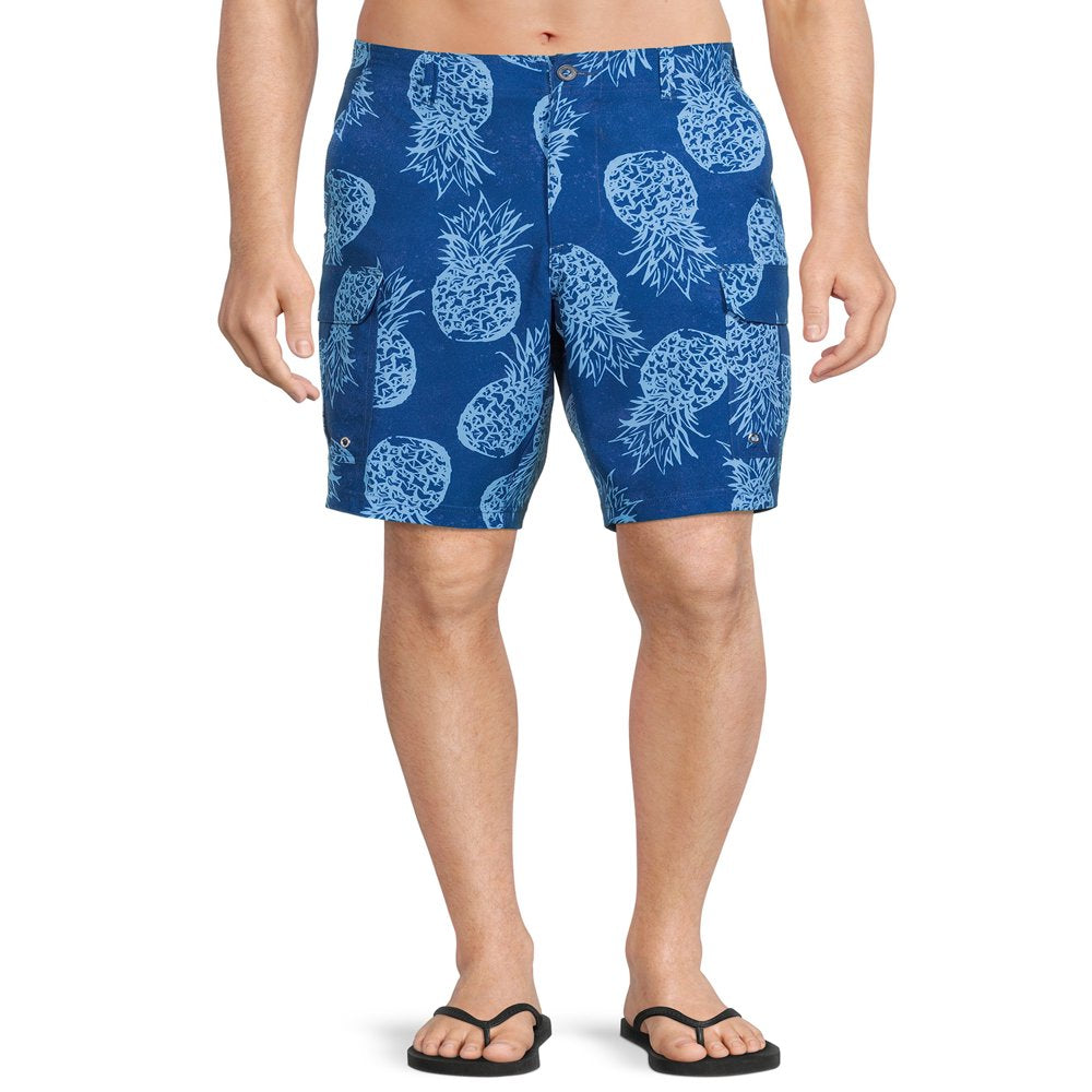 George Men’S and Big Men’S 9” Cargo Swim Shorts, up to Size 5XL