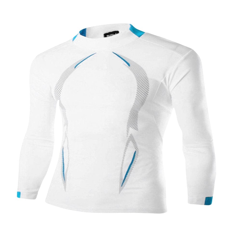 Ciycuit Men Long Sleeve Compression T Shirts Quick Drying Tops Athletic Workout Fitness Running Shirt Rash Guard