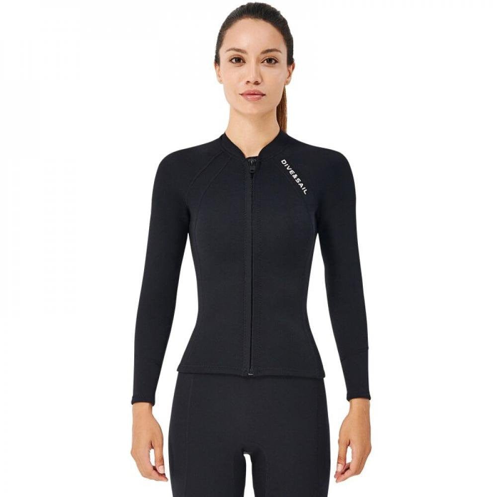 Clearance Sale 2Mm Wetsuit Jacket Professional Men and Women Thickened Warmth Deep Diving Snorkeling Surfing Suit Swimsuit Wetsuit Top