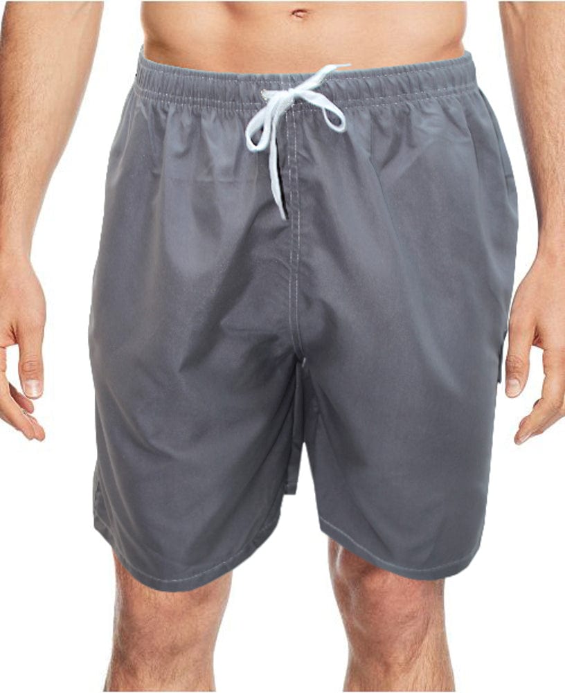 Comfort Fit Men'S Three Pocket Knee Length Quick Dry Swim Trunks, Blue, Large