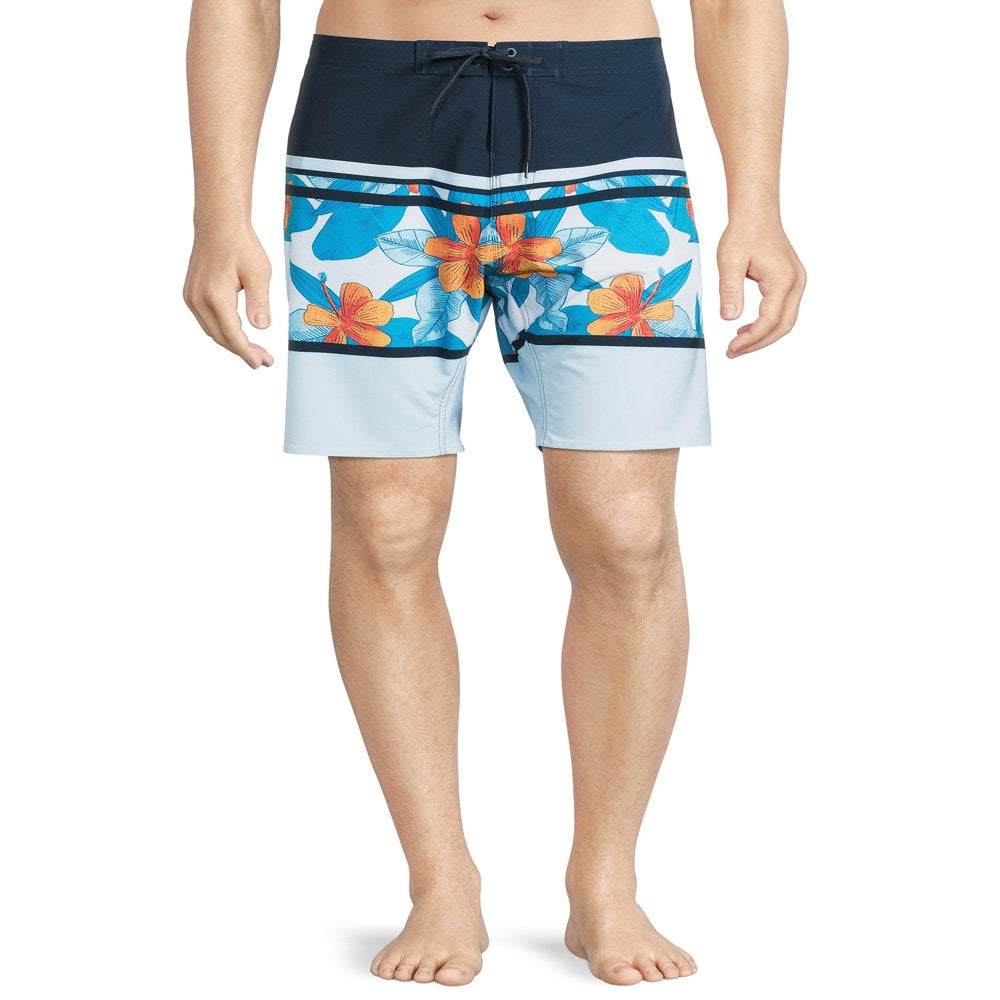 Burnside Men'S Swim Board Shorts with 9-1/2 Inseam, Sizes 30-38
