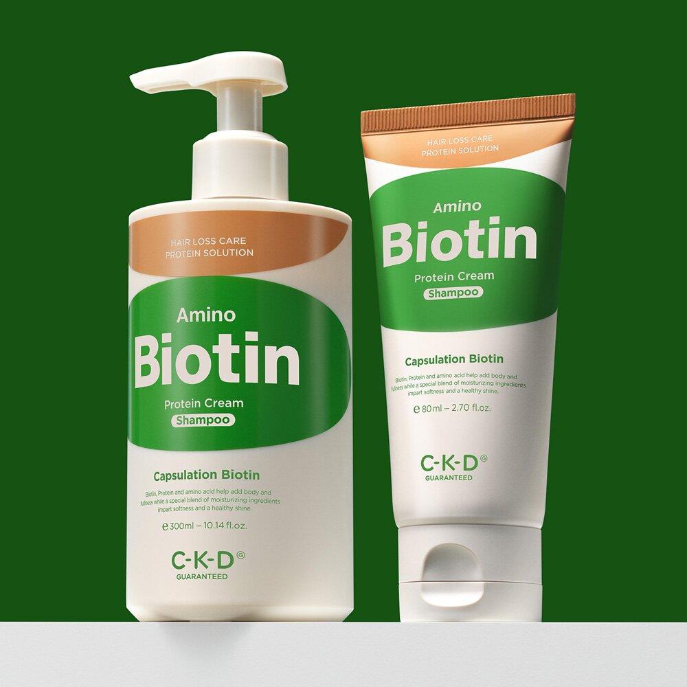 CKD Amino Biotin Protein Cream Shampoo 300mL+80mL Special Set