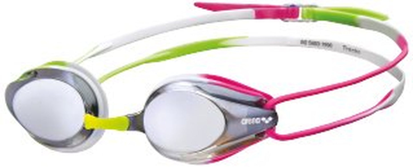 Arena Tracks Mirror Swimming Goggles in Blue-Blue-Green, Adjustable Size