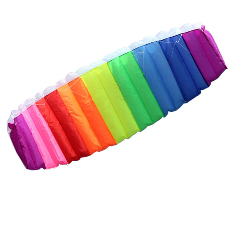 Romacci 3.3/5/6.6/8.9Ft Colorful Double Flying Line Wing Stunt Power Soft Giant Flying Sports Beach