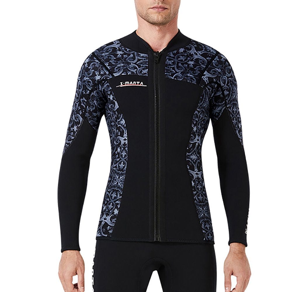 DIVE SAIL 1.5MM Wetsuit Tops Neoprene Keep Warm Wetsuits Jacket Scuba Diving Suits Canoe Surf Suit for Water Aerobics Snorkeling Blue L