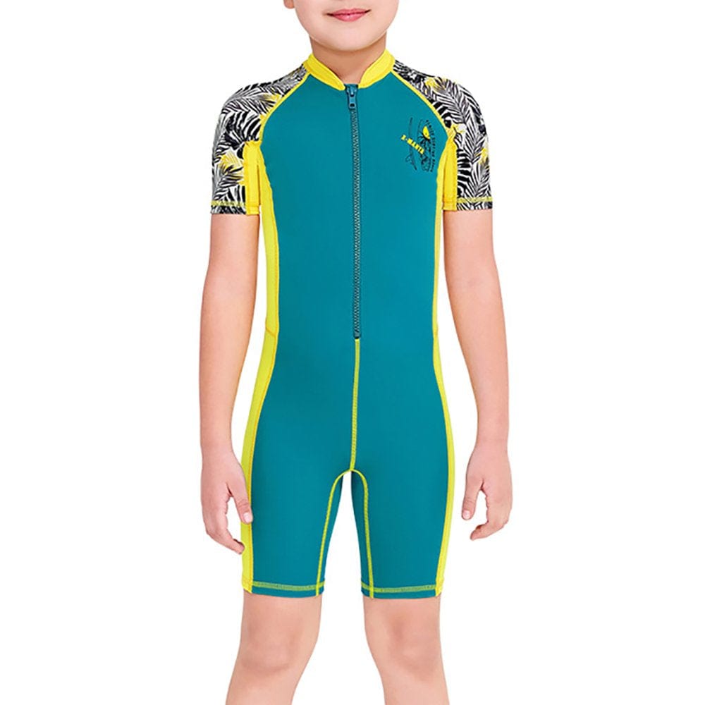 DIVE SAIL Kid Swimsuit Boy Shorty Wetsuit Children Swimwear UV Protection Wetsuits Snorkel Wet Suit for Swimming Diving Surfing Black L
