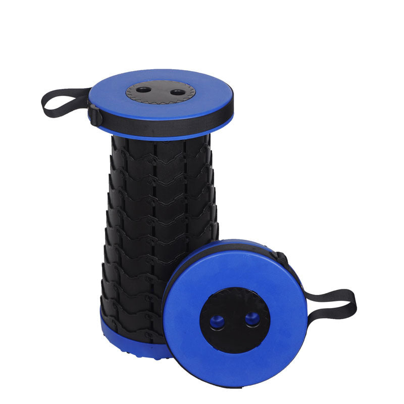Outdoor Fishing Line Portable Telescopic Stool Multifunctional Plastic Folding Stool - Blue Force Sports