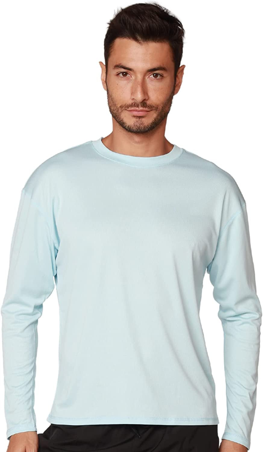 INGEAR Mens Beathable Swim Shirts Mens Sun Shirts Mens Long Sleeve Rash Guard Workout Shirts