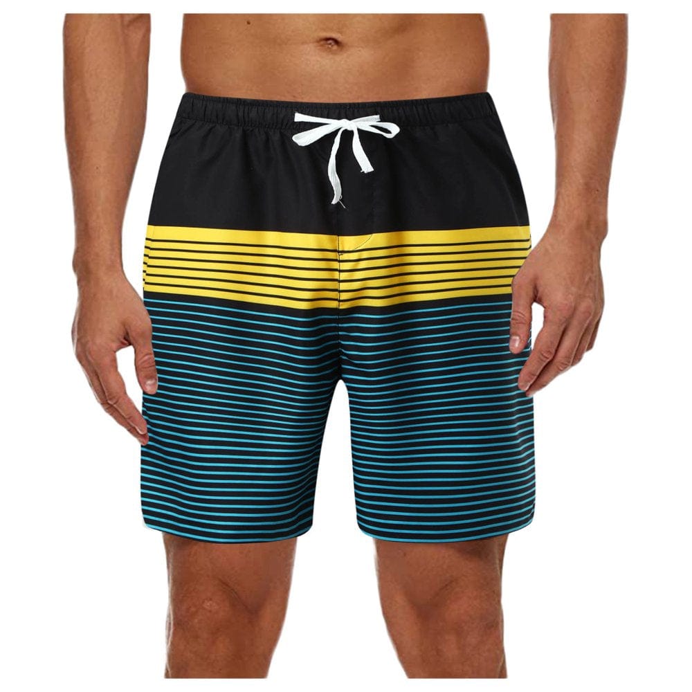EZA Fashion Men'S Strapped Hawaiian Beach Fit Sport Casual Shorts Pants Swim Trunks