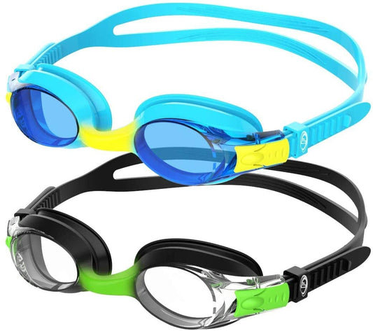 Findway Kids Swim Goggles, 2 Pack Kids Swimming Sport Goggles No Leaking Youth Girls Boys for Age 4-16