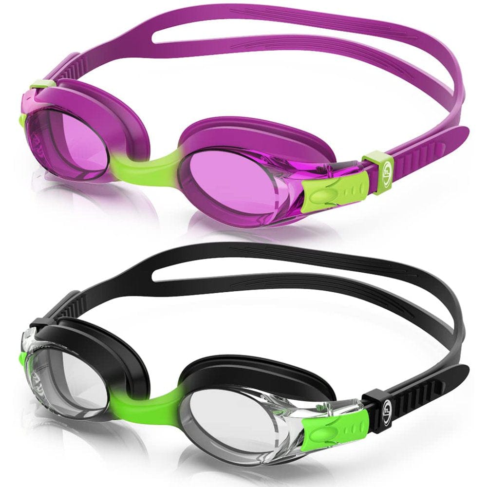 Findway Kids Swim Goggles, 2 Pack Kids Swimming Sport Goggles No Leaking Youth Girls Boys for Age 4-16