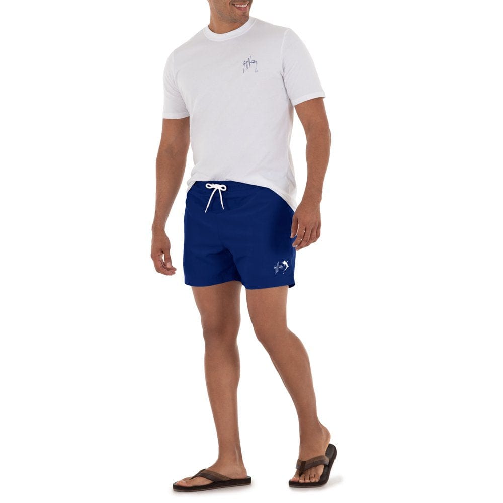 Guy Harvey Men'S Bill Fish Appearing Print 5" Volley Swim Trunk