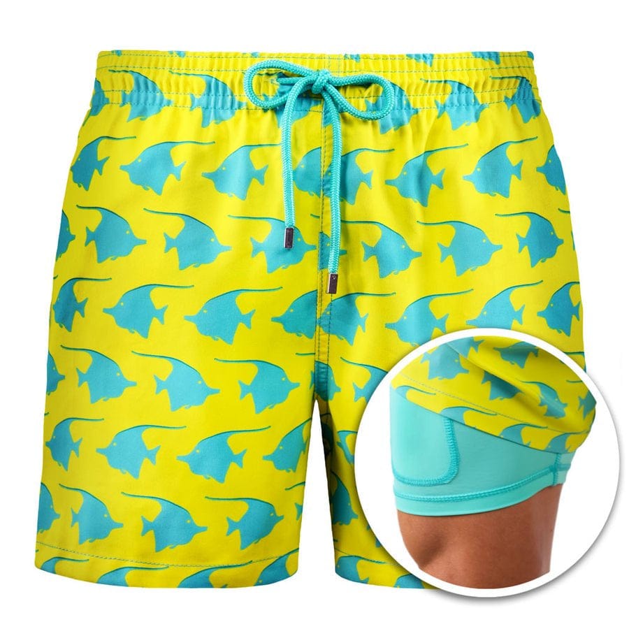 Inadays Men'S Swim Trunks with Mesh Lining Quick Dry Sports Shorts Beach Shorts Boardshorts Bathing Suit Swimwear, M-2XL