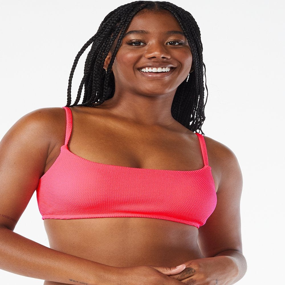 Love & Sports Women'S Swim Retrokini Top, Scrunchy