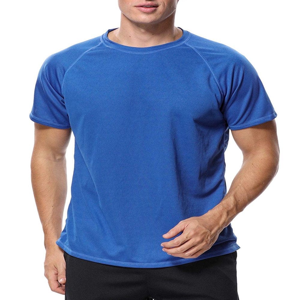Men'S Rash Guard Swimwear Short Sleeve Swimsuit Tops Sport Shirt UPF 50+