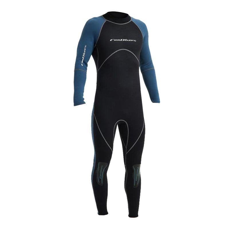 Mens 3Mm Neoprene Wetsuit, Full Body Long Sleeve Zip Diving Suit for Snorkeling Surfing Swimming - Gray XXXL