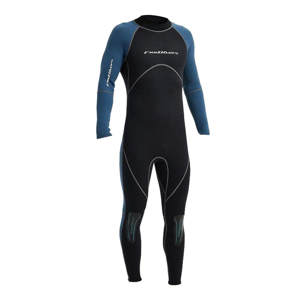 Mens 3Mm Neoprene Wetsuit, Full Body Long Sleeve Zip Diving Suit for Snorkeling Surfing Swimming - Gray XXXL