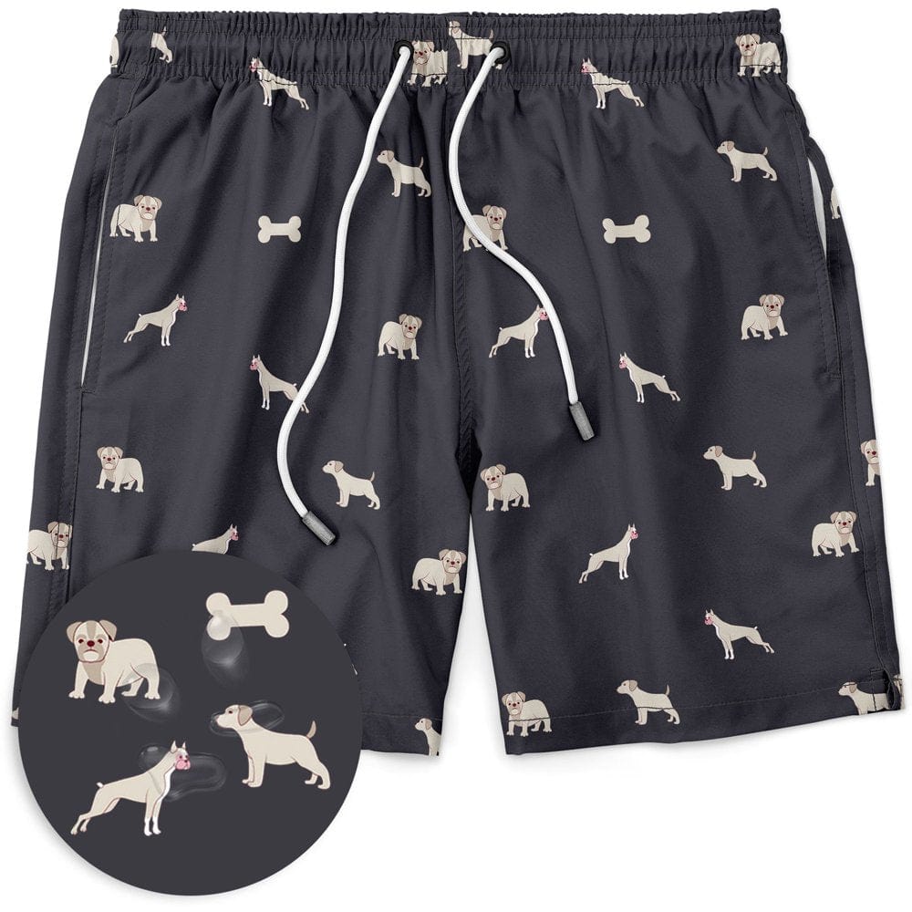 Mens Elastic Waist Swim Trunk Stretch Boardshorts, up to Size 2XL