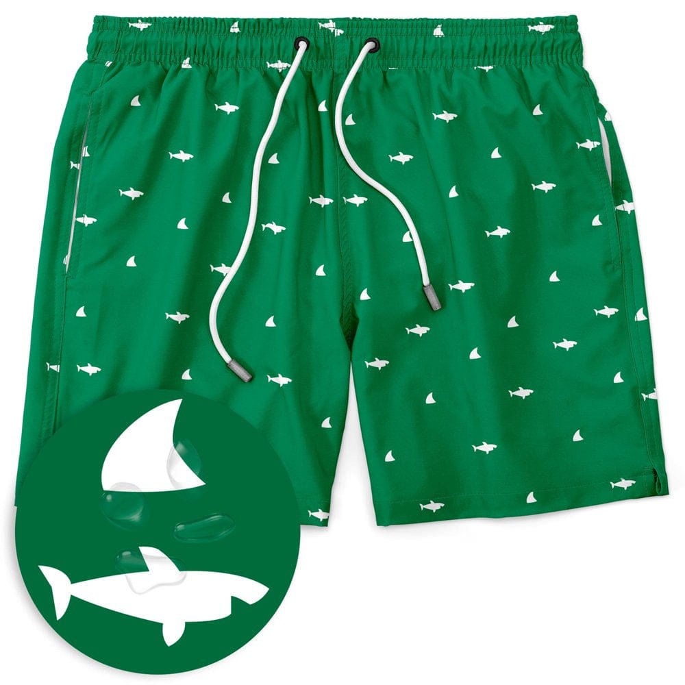 Mens Elastic Waist Swim Trunk Stretch Boardshorts, up to Size 2XL