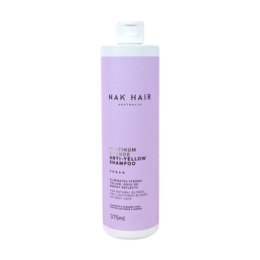 NAK Hair Platinum Blonde Anti-Yellow Shampoo 375ml - Price Attack