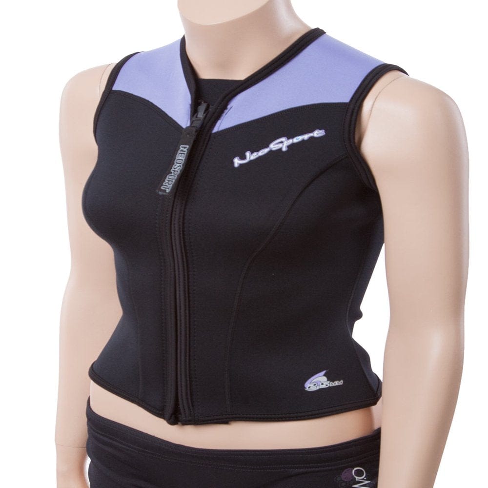 Neosport Wetsuits Women'S Premium Neoprene 2.5Mm Zipper Vest, Black, 10 - Diving, Snorkeling & Wakeboarding