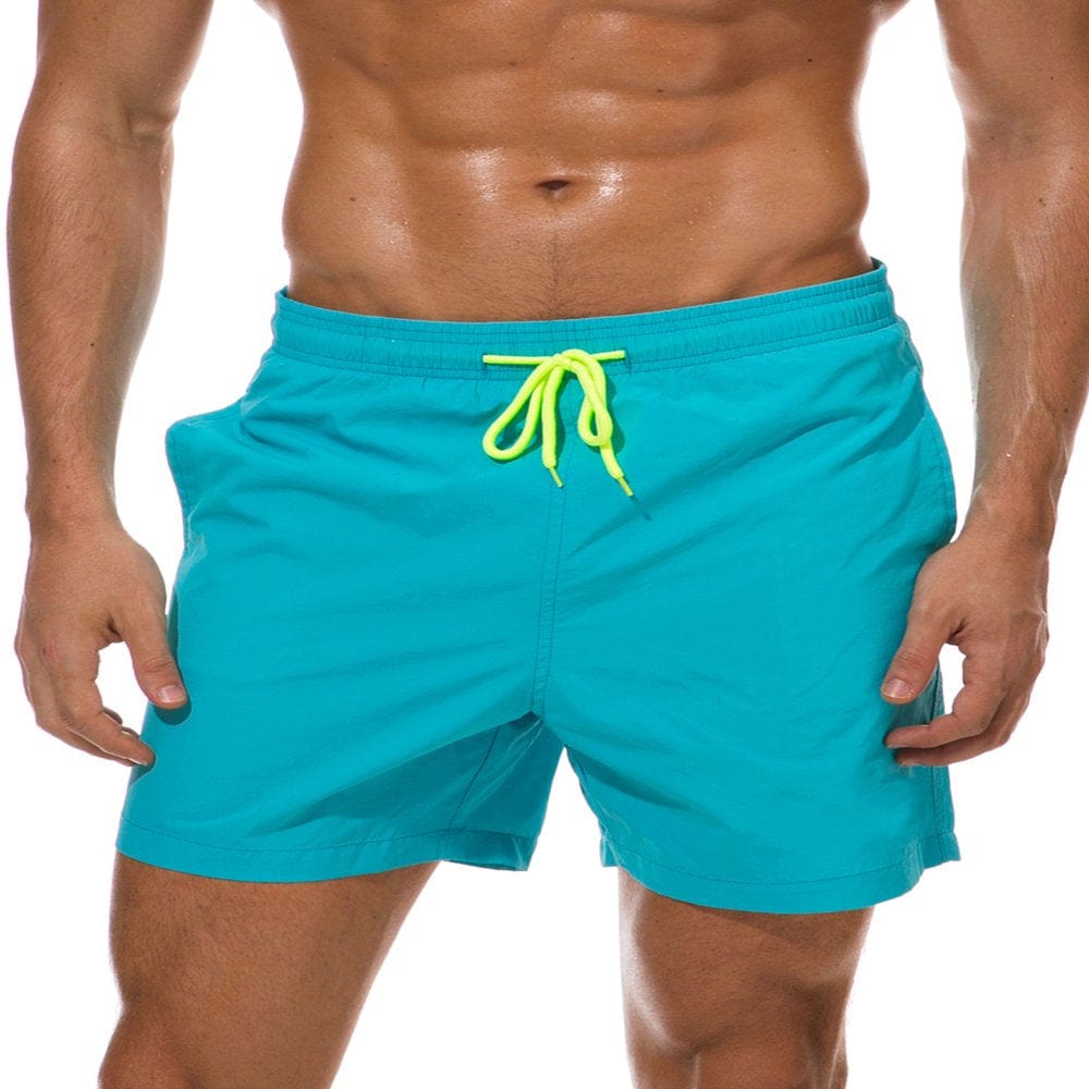 New Men Swim Trunks Shorts Pants Board Shorts Boardshorts Swimwear Swimsuit Beachwear Casual Surfing Swimming Bathing Suit Quick Dry Summer Yellow XS